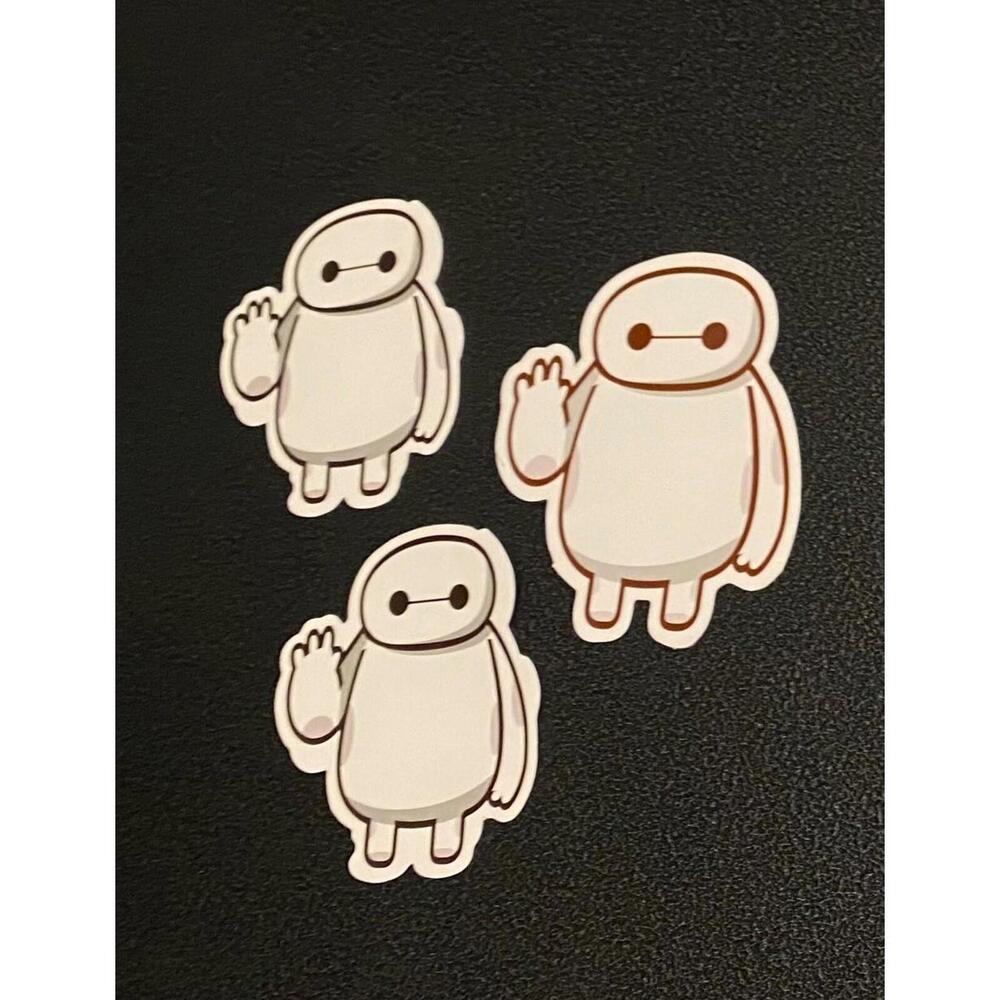 3 Count Disney Baymax Big Hero Laptop Water Bottle Car Phone case Sticker Decal